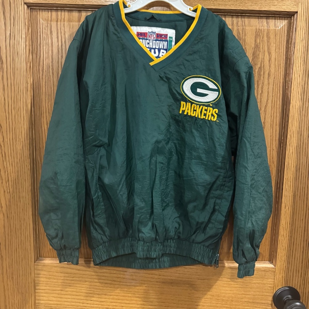 Vintage Green Bay Packers NFL Kids Touchdown Club Pullover M